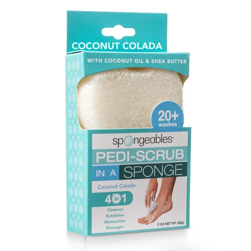Vista 26 de Spongeables Pedi Scrub Foot Exfoliating 20+ Wash Sponge