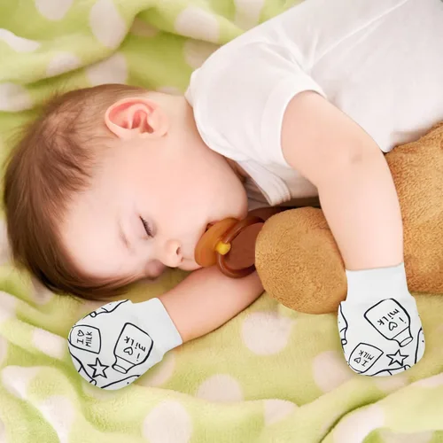 Vista 6 de ONESING 6-20 pares de guantes de bebé sin arañazos 0-6 meses, guantes esenciales para bebés recién nacidos, niños y niñas