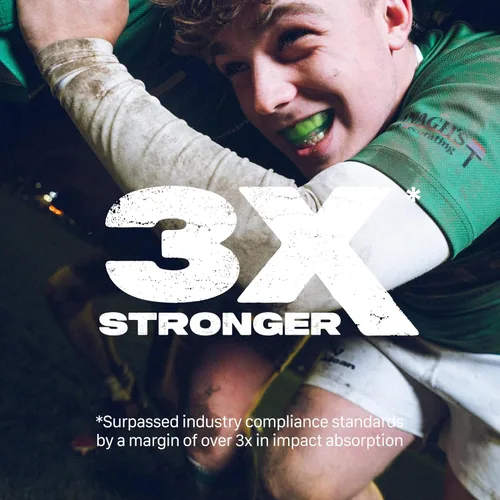Vista 3 de SAFEJAWZ Elements - Protector bucal de doble capa de protección premium para adultos y jóvenes, con estuche, ideal para boxeo, MMA, rugby, artes