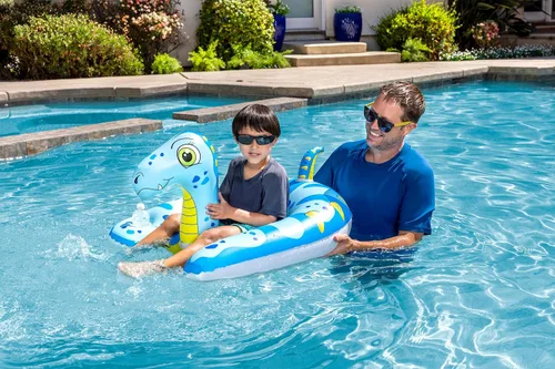 Vista 4 de Poolmaster Inflatable Swimming Pool Float Water Dragon Rider Toy for Kids