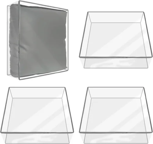Vista 8 de 4 fundas de cojín de plástico para sofá – Funda impermeable de PVC transparente para sofá contra arañazos de gato, perro, 28 x 28 x 9 pulgadas