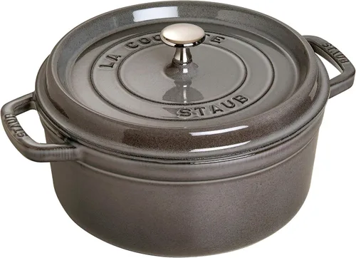 Vista 16 de STAUB - Olla de hierro fundido para horno holandés de 0.5 cuartos, redonda, hecha en Francia, para 1 persona, color negro mate