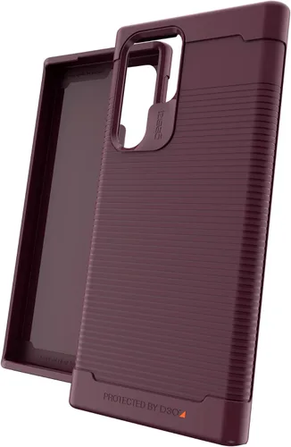 Vista 34 de ZAGG Gear4 Milan - Funda azul Aurora - que destaca el material de protección D3O para Samsung Galaxy S22