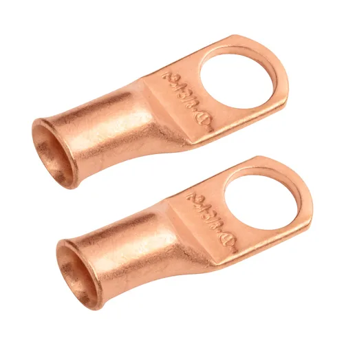 Vista 185 de SELTERM - 5 terminales de anillo resistentes para cable de batería, calibre 1/0 AWG, pernos de 1/2 pulgadas, terminales de calibre 0, ojales