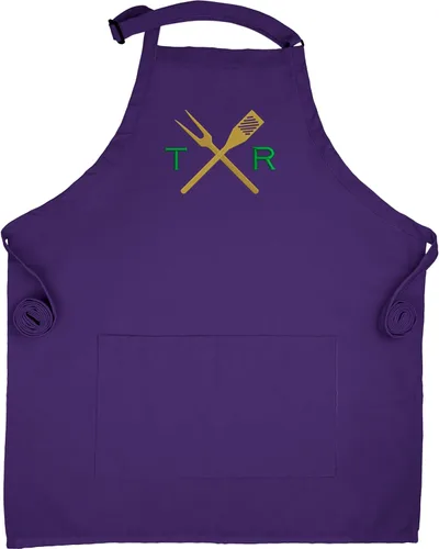 Vista 4 de Custom Apron Embroidered Kitchen Apron Women Chef Apron For Men Personalized Apron With Pockets Negro