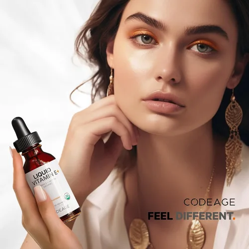Vista 7 de Codeage Vitamina E líquida - Vitamina E orgánica certificada por el USDA, suministro de 2 meses - Acetato de tocoferol D-alfa, aceite de MCT