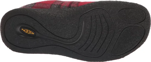 Vista 4 de KEEN Pantuflas casuales Howser Wrap para mujer, negro, rojo, cuadros (Red PlaidBlack)