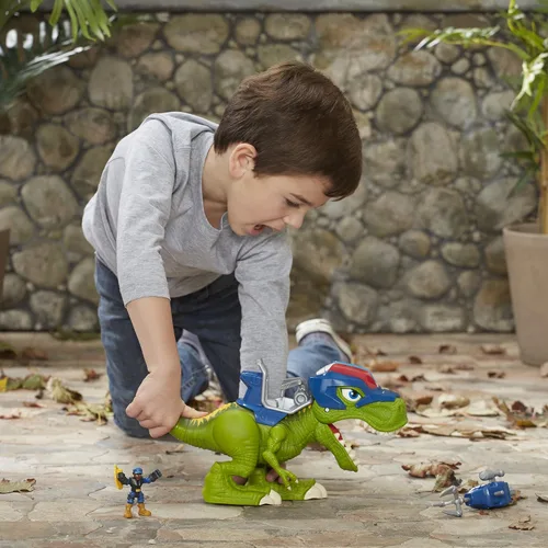 Vista 2 de Playskool Heroes Chomp Squad Troopersaurus y Bobby Badge