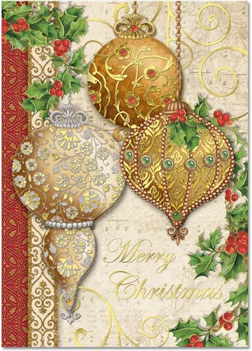 Vista 21 de Punch Studio Child Medallion - Tarjetas navideñas dimensionales en caja con 12 tarjetas y sobres adornados (44696)