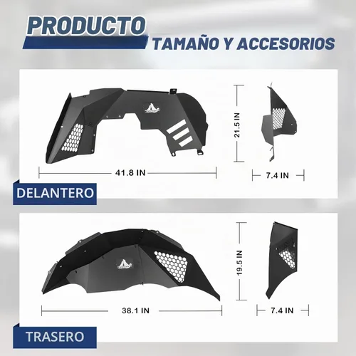 Vista 2 de Protectores de guardabarros interiores delanteros y traseros