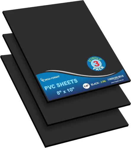 Vista 77 de Mega Format Hojas de plástico de PVC expandido – Hoja negra rígida de 5 x 7 pulgadas para manualidades, señalización y exhibiciones – Sintra Negro