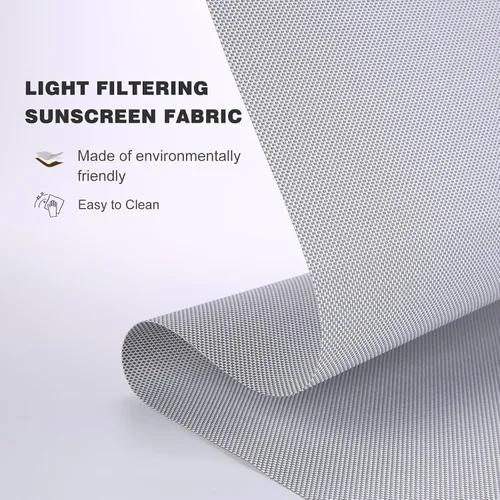 Vista 2 de MYshade - Persianas enrollables personalizadas para ventana, filtrado de luz, persianas enrollables de malla con cordón, persianas enrollables