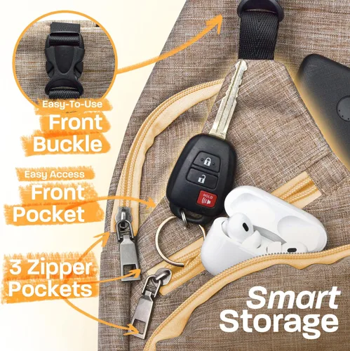 Vista 26 de Nupouch Mochila cruzada antirrobo, carga USB, mochila ligera para viajes, senderismo, todos los días