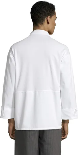 Vista 2 de Uncommon Threads Abrigo clásico unisex de Knot Pro Chef, parte trasera de malla absorbente