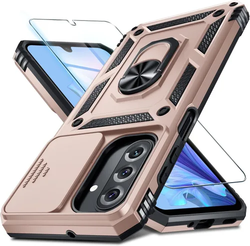 Vista 43 de Janmitta Funda compatible con Samsung Galaxy A16 5G/4G con Cubierta Deslizante Integrada para Lente de Cámara + Protector de Pantalla + Soporte