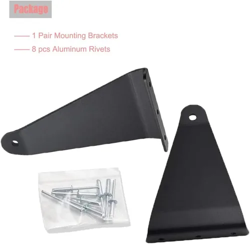 Vista 6 de Soportes de montaje de jaula Pro-fit para parabrisas de techo superior de tamaño completo para barra de luz LED curvada de 50"/52'' compatible