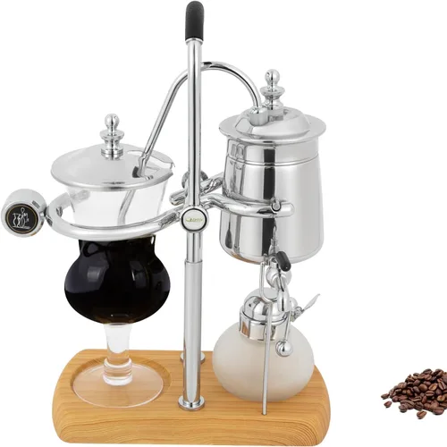 Vista 10 de Family Balance - Cafetera sifón con sifón, diseño elegante de estilo retro (dorado)