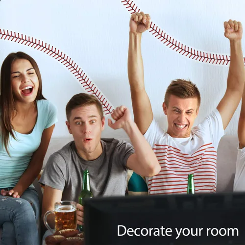 Vista 6 de Cinta adhesiva de béisbol de 110 yardas para envolver Navidad, sellado y más (1 rollo)