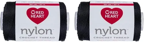 Vista 16 de Red Heart Fashion - Hilo de ganchillo de algodón, tamaño 3, color negro, individual