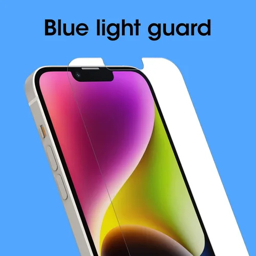Vista 5 de OtterBox - Protector de pantalla de vidrio templado para iPhone 13 Pro Max y 14 Plus, protección de vidrio templado contra caídas y arañazos