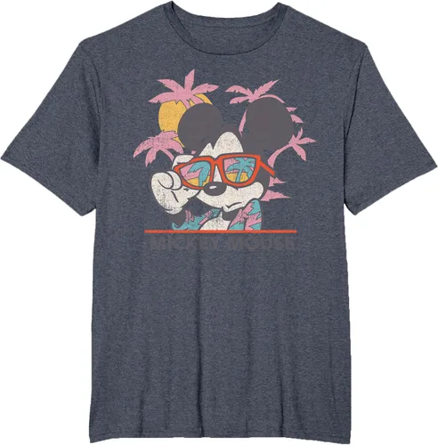Vista 49 de Disney Mickey and Friends Mickey Mouse Tropical Retrato Camiseta S Negro