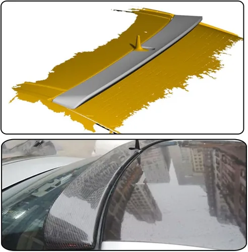 Vista 2 de Alerón trasero compatible con Mercedes Benz Clase E W211 E300 E350 E430 E500 E550 E55 E63 AMG Sedan 2002-2006 Fibra de carbono personalizada CF