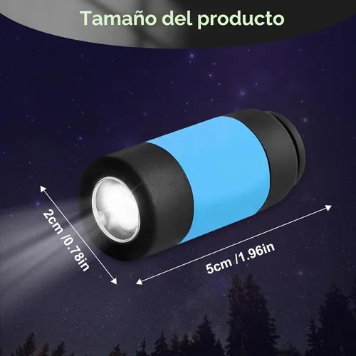 Vista 6 de UCEC Mini llavero linterna, linterna de viaje USB antorcha