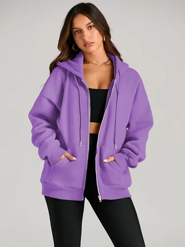 Vista 2 de EFAN lindas sudaderas con capucha para chica adolescente, chaqueta extragrande para el otoño, informales estilo año 2000 (Y2K), con cordón