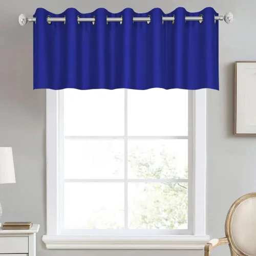 Vista 53 de DECOVSUN Cenefa de cortina opaca amarilla brillante para ventanas de cocina, cenefa opaca con ojales para dormitorio, cenefa corta y recta para sala