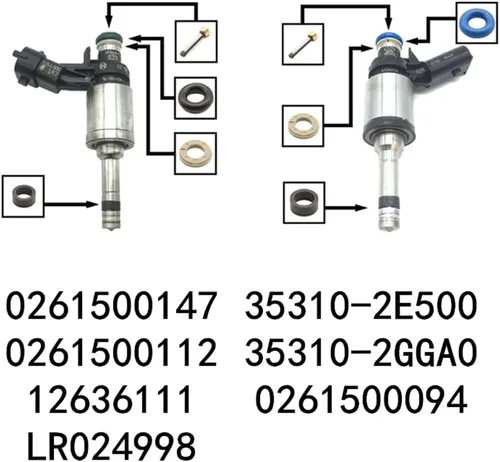 Vista 2 de Juego de 6 piezas de junta tórica de junta tórica para Ford Jaguar Volvo Land Rover Range Rover 2.0L