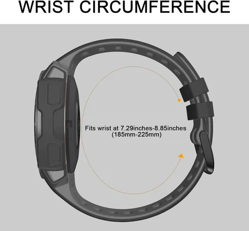 Vista 7 de ANCOOL Compatible con Garmin Instinct 2 Band, correa de silicona suave de repuesto para Garmin Instinct Tide/Esports/Solar/Smartwatches tácticos