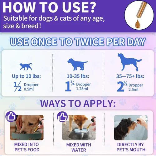 Vista 5 de WEALLIN Soporte para pulgas y garrapatas para perros y gatos con multivitamínico 2.0 fl oz