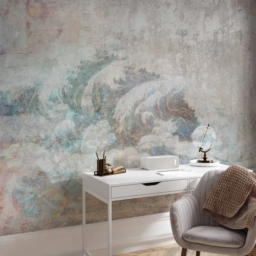 Vista 6 de artgeist Mural de pared Ola como Kanagawa 98 x 69 pulgadas - Papel tapiz no tejido de vellón para decoración de pared, impresión fotográfica, diseño