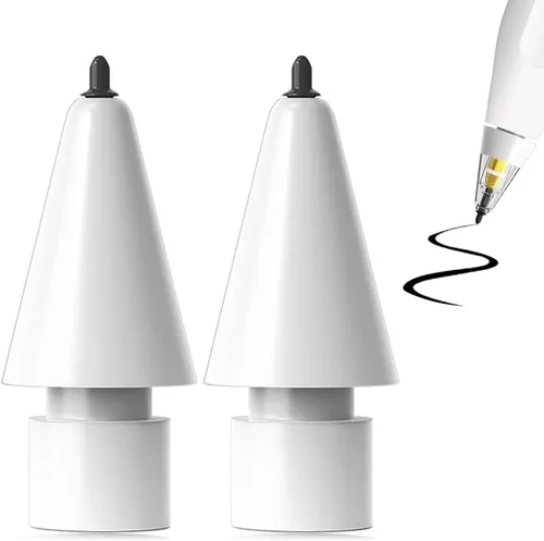 Vista 8 de SIXFU Puntas mejoradas para la punta del lápiz Apple, puntas de repuesto seguras antiarañazos, como puntas de goma de control preciso para Apple Pen