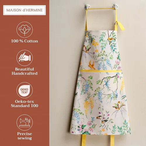 Vista 1157 de Maison d' Hermine Delantales para mujer con bolsillo, 100% algodón (27.50 x 31.50 pulgadas)