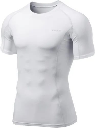 Vista 8 de TSLA - Paquetes de 1 o 3 camisetas de compresión para hombre, FPU 50+, de secado rápido, de manga corta, camiseta de entrenamiento atlético