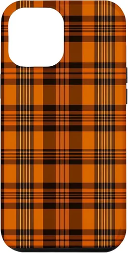 Vista 25 de iPhone 13 Pro Fall Plaid Halloween Naranja y Negro Acción de Gracias Otoño Case