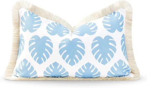 Vista 14 de Hofdeco Premium - Funda decorativa para cojín de estilo Coastal Hampton, para patio, interior y exterior, de 18 x 18 pulgadas, resistente al agua