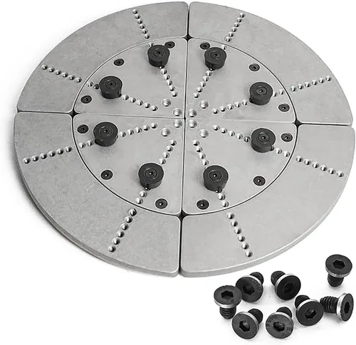 Vista 11 de NCK-3.75ZN/S1 Mandril de Torno para Madera 3-3/4" Juego de Mandril Autocentrante 1"x 8TPI Rosca Directa con tornillos prisioneros de bloqueo