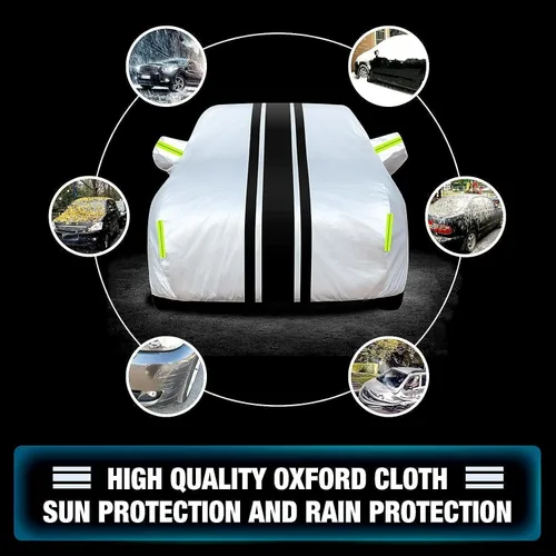 Vista 7 de Funda completa para automóvil compatible con Audi Q8 e-tron/quattro/R8/TT para todo tipo de clima, impermeable, transpirable, grande
