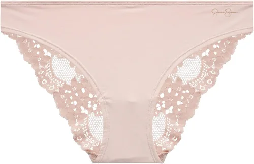 Vista 5 de Jessica Simpson Ropa interior para mujer, paquete de 3 bragas de bikini de encaje de microfibra (S-XL)