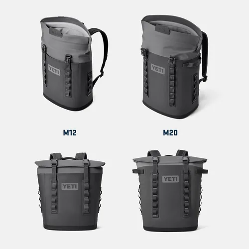 Vista 5 de YETI Hopper M Series Mochila enfriadoras de lados suaves con acceso MagShield Carbón