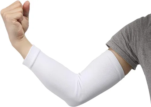 Vista 9 de uxcell Mangas de compresión transpirables para hombre, mangas de brazo con soporte para codo para deportes
