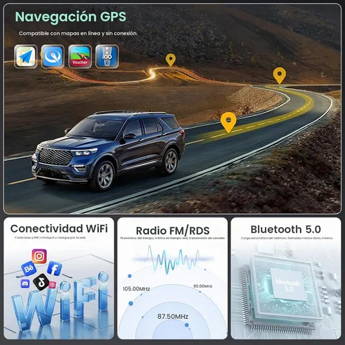 Vista 5 de 8-Core 6+128G 9 '' Android 15 Estéreo de coche para Ford F150 2009-2012