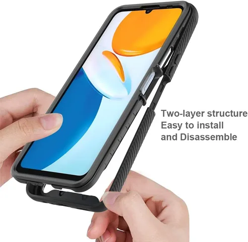 Vista 3 de Funda compatible con Honor X7, anticaídas y amortiguadora, compatible con Honor X7 4G CMA-LX1 CMA-LX2 CMA-LX3