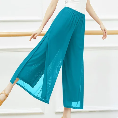 Vista 4 de Faldas para mujer, pantalones elegantes de moda, ligeros, cómodos, transpirables, informales, para baile musical