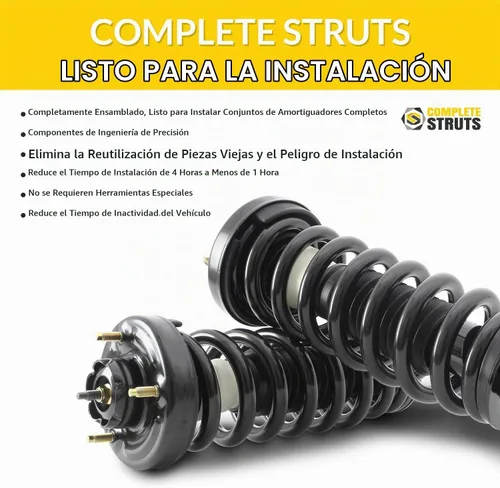Vista 3 de COMPLETESTRUTS Conjunto de puntales completos delanteros rápidos con resortes helicoidales de repuesto para Mazda CX-7 2007-2012 - Juego de 2