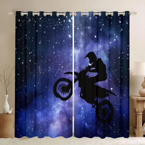Vista 22 de Erosebridal Cortinas de baloncesto de béisbol, fútbol, rugby, tratamiento de ventanas para niños, niñas, adolescentes, con temática de deportes