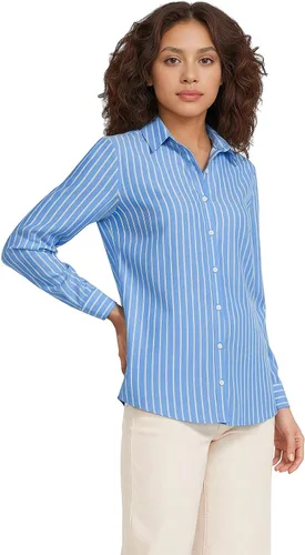 Vista 6 de Lands' End - Camisa de manga larga de cordón Pinwale para mujer