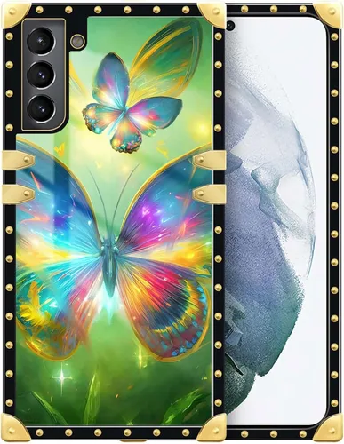 Vista 18 de Funda compatible con Samsung Galaxy S10 4G, TPU suave de lujo y parte trasera de policarbonato duro para niñas y mujeres, funda protectora a prueba